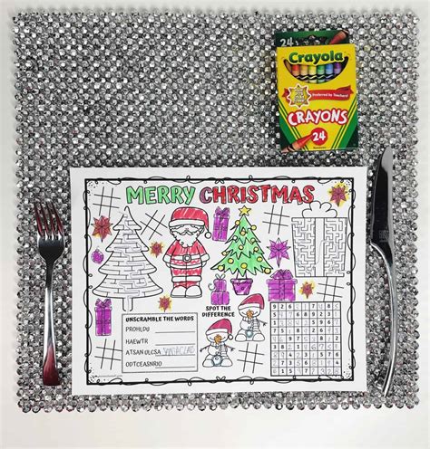 4 Free Printable Christmas Placemats For Fun At The Table