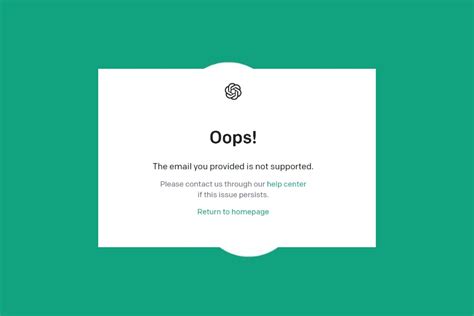 Chatgpt Error Fix The Email You Provided Is Not Supported