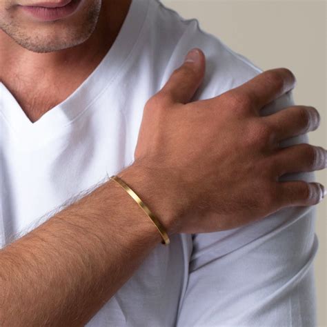 Torque Bangle Men S Cuff Bracelet Men S Gold Etsy