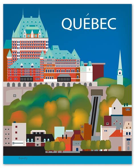 quebec print quebec skyline quebec art canada print quebec giclee
