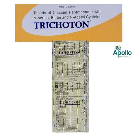 Trichoton Tablet 10 S Price Uses Side Effects Composition Apollo Pharmacy