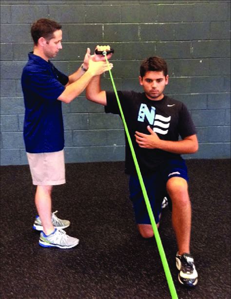 Rhythmic Stabilization Drills During Exercise Tubing At 90 Degrees Of