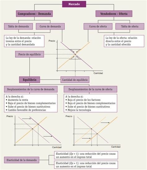 Economía cuadro sinóptico Oferta y demanda Precio de equilibrio