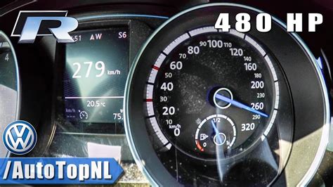 480HP VW Golf R MK7 0 279km H ACCELERATION TOP SPEED By AutoTopNL