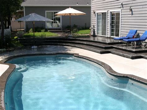 Custom Tile Work Viking Fiberglass Inground Swimming Pools 74 Calm Water Pools