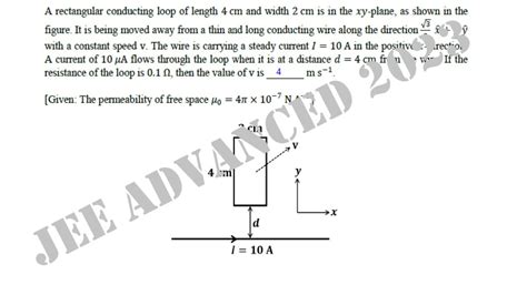 A Rectangular Conducting Loop Of Length Cm And Width Cm Is In The