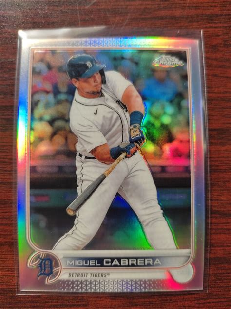 Topps Chrome Miguel Cabrera Refractor Detroit Tigers Ebay