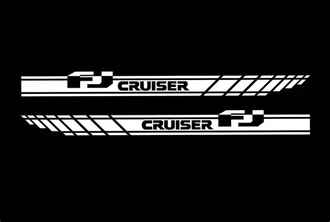 Toyota Fj Cruiser 2pcs Side Stripe Body Decal Vinyl Graphics Sticker