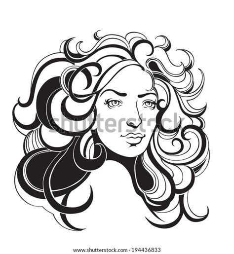 Beautiful Fashion Women Abstract Hair Design Stock Vector Royalty Free