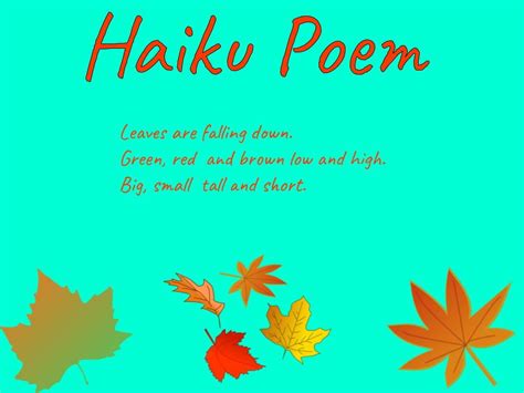 Leaves – Haiku Poem – The Manaiakalani Network Blogging