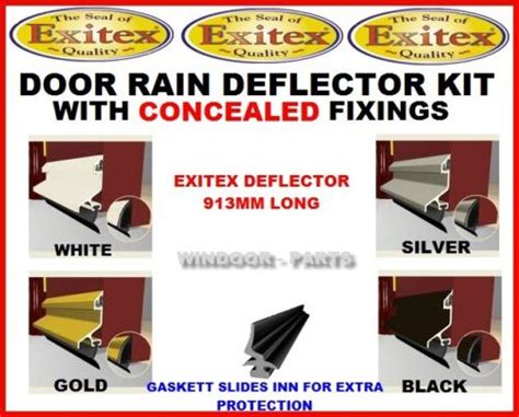 Door Rain Deflector Kit Weather Drip Bar By Exitex Upvc Ebay