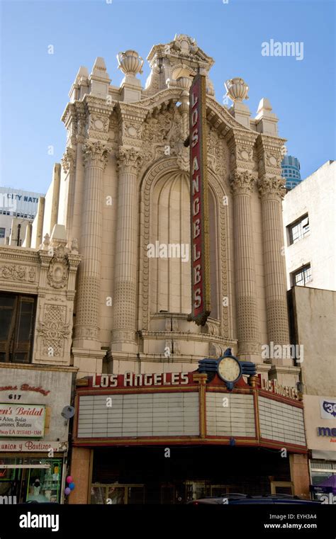 The Los Angeles Theater on Broadway in Downtown Los Angeles, CA Stock ...