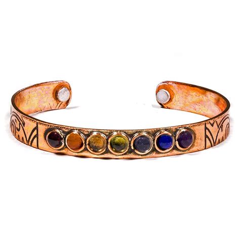 Pulsera Magn Tica De Cobre Y Minerales De Los Chakra Garasaude