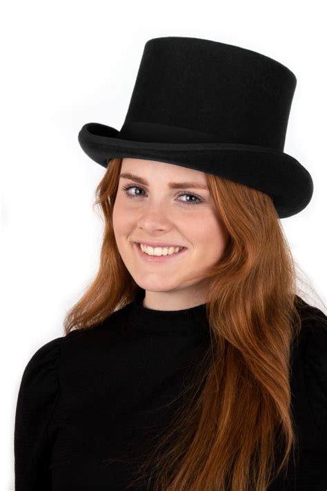 Luxe Hoge Hoed Zwart Hoog Model Tophat Heren Dames Kopen