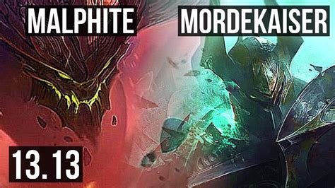 Malphite Vs Mordekaiser Top K Mastery Euw Master