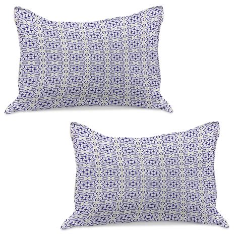 Geometr C Knitted Quilt Pillowcover Set Of Portuguese Tile Design