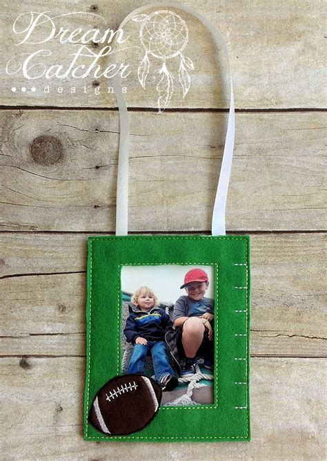 In The Hoop Football Picture Frame Embroidery Design - The Creative Frenzy