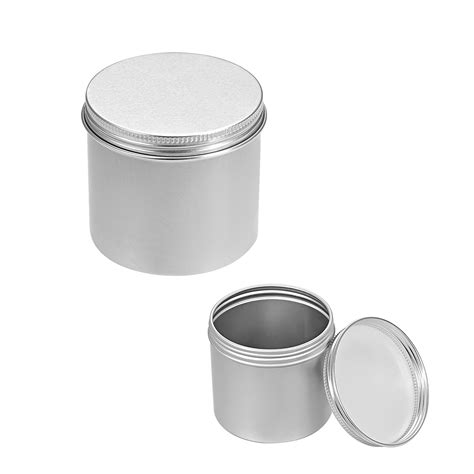 Uxcell Oz Ml Screw Top Lid Round Aluminum Cans Tin Containers