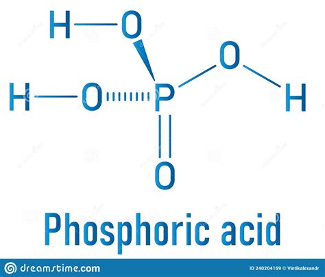 Phosphoric Acid Mineral Acid Molecule Skeletal Formula Stock Vector