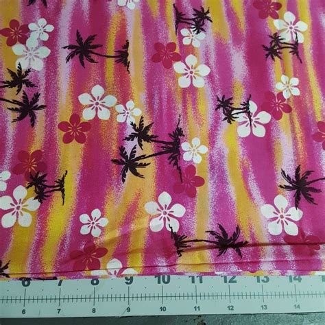 Hawaiian print fabric, Summertime Fun Fabric By the YARD Multicolor ...