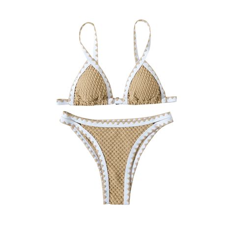 Arnsht Women S Triangle Bikini 2 Piece Swimsuit Tie Back High Cut Bathing Suit Summer Fashion