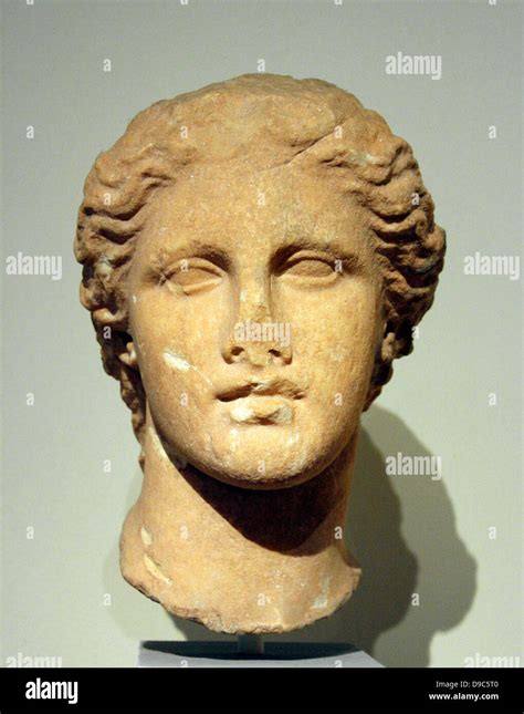 Head Of Aphrodite Pentelic Marble Found In Kephissia Attica Early