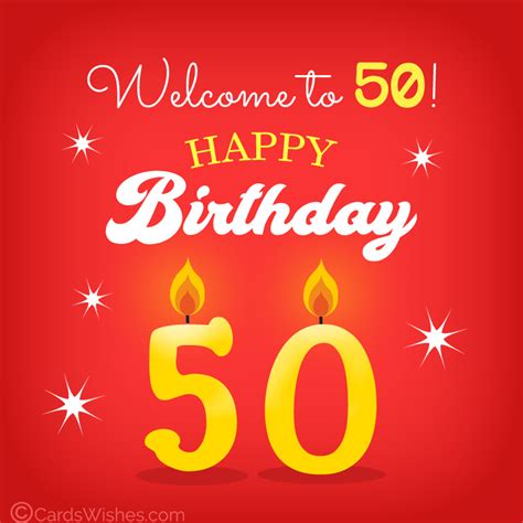 50th Birthday Wishes and Messages - CardsWishes.com