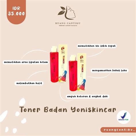 Jual Toner Badan Yoniskincare Shopee Indonesia