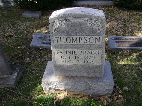 Fannie Bragg Thompson Find A Grave Memorial