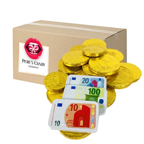 Banknoten und Goldmünzen Schokotaler 900g – Pere's Candy
