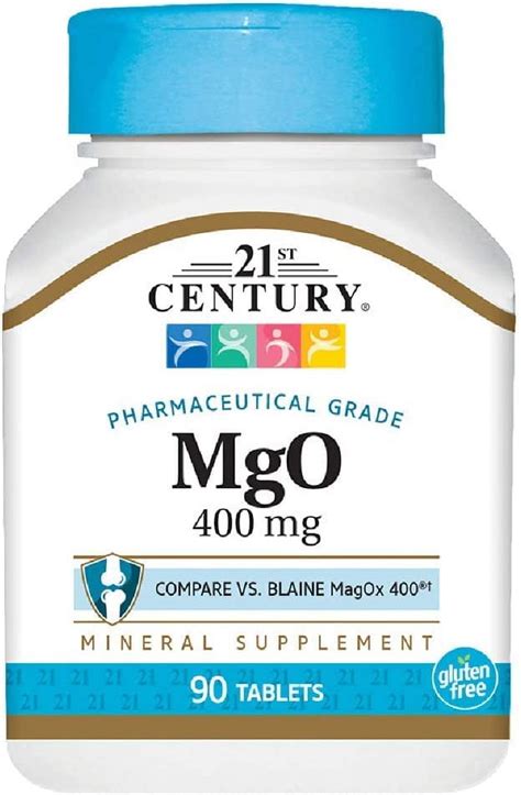 21st Century Magnesium Oxide 400 Mg Tablets 90 Ea