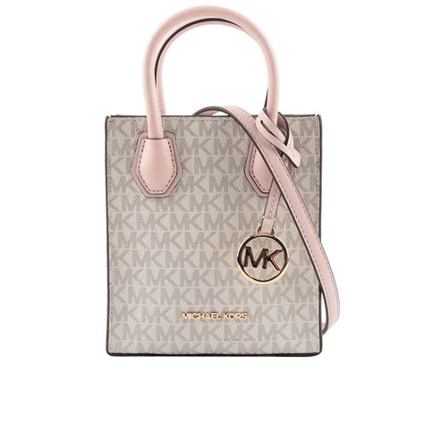 Michael Kors Mercer 塗層帆布手提斜背二用迷你琴譜包粉色 35t1gm9c0i Pwdbl Pchome 24h購物