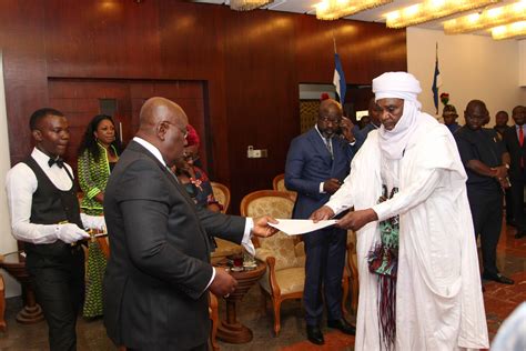 H E President Nana Addo Dankwa Akufo Addo Receives Letters Of Credence