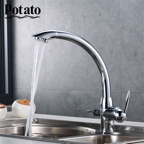 Potato Chrome Purified Water Outlet Kitchen Mixer Tap Kitchen Faucet