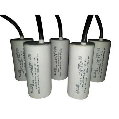 Power Capacitors Motor Run Plastic Body With Wire Terminal Capacitors