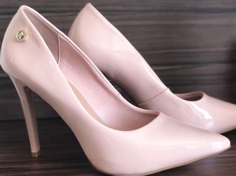 Scarpin Nude Salto Alto Sapato Feminino Usado Enjoei
