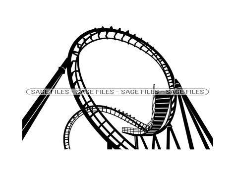 Roller Coaster 5 SVG, Roller Coaster Clipart, Roller Coaster Files for ...