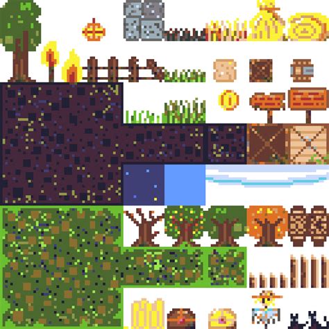 Pixelart Asset For 2D Platformer by Azaliya