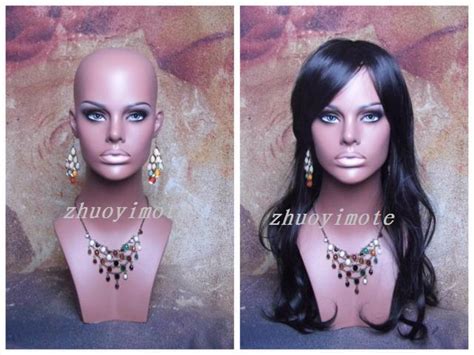 Aliexpress Buy Fiberglass Realistic Black Female Mannequin Head