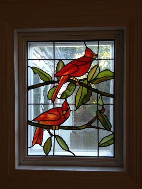 Audubon Style Cardinals Created By Jim Rohrer Of Glass Crafters Stained Glass Stained Glass