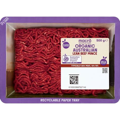 Macro Organic Lean Beef Mince 500g Woolworths