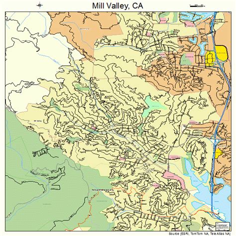 Mill Valley California Street Map 0647710