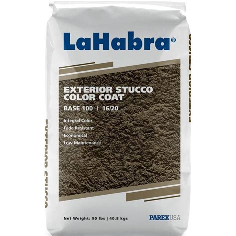 LaHabra 90 Lbs Exterior Stucco Color Coat Base 100 White 1229 The