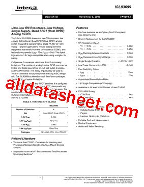 Isl Ivz T Datasheet Pdf Intersil Corporation