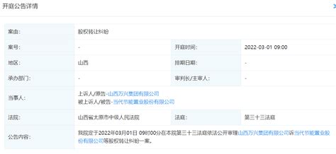 山西万兴状告当代节能置业，案由系股权转让纠纷被告案件张林霞