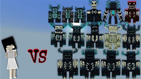 Vs Warden Plus Wardens Minecraft Bedrock Mob Battle Youtube