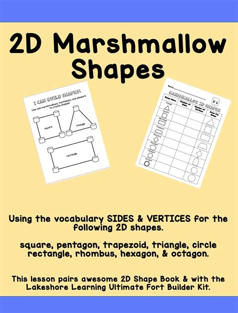 2D Marshmallow Shapes | Marshmallow, Shape books, Shapes