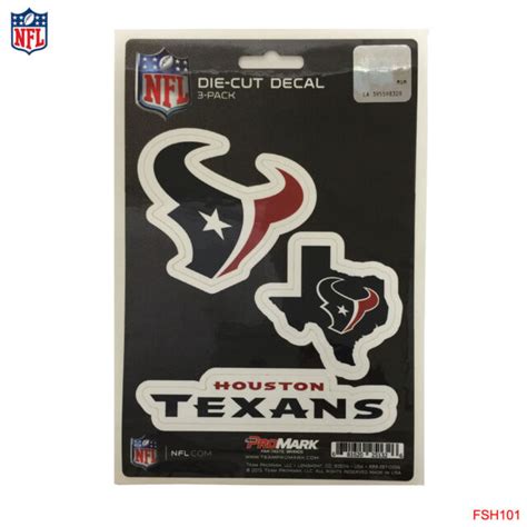 New Nfl Houston Texans Vinyl Die Cut Decal Stickers 3 Pack Made In Usa