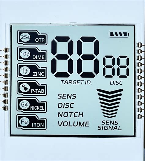 Custom Monochrome 7 Segment Tn Htn LCD Display For Metal Testing