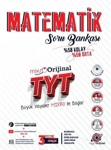 Orijinal Yayınları TYT Matematik Mikro Soru Bankası Kitapİşler İşler